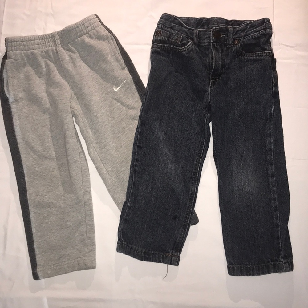 Boys 3T Nike Sweat Pants and Cherokee Jeans